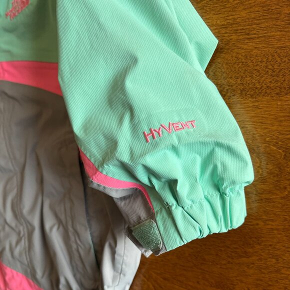 The North Face mint and pink shell jacket 2T - Picture 5 of 16